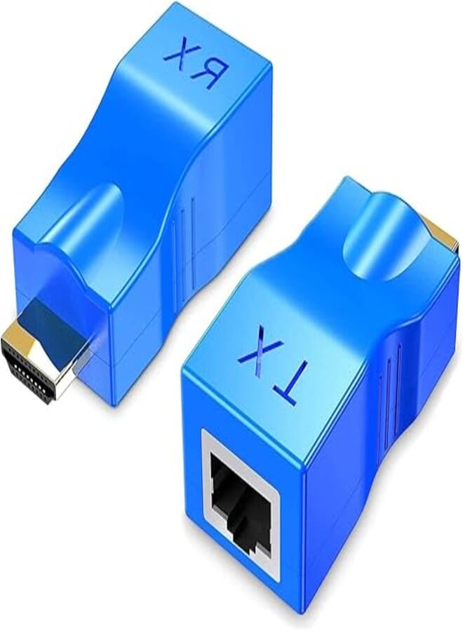 HDMI Extender,HDMI to RJ45 Extender Network Cable Converter Repeater Over Cat 5e/6 1080p up to 30m Extender for HDTV HDPC 4K 2K,Request Cat 5e/6/6e Pure copper wire- Not Support HDCP